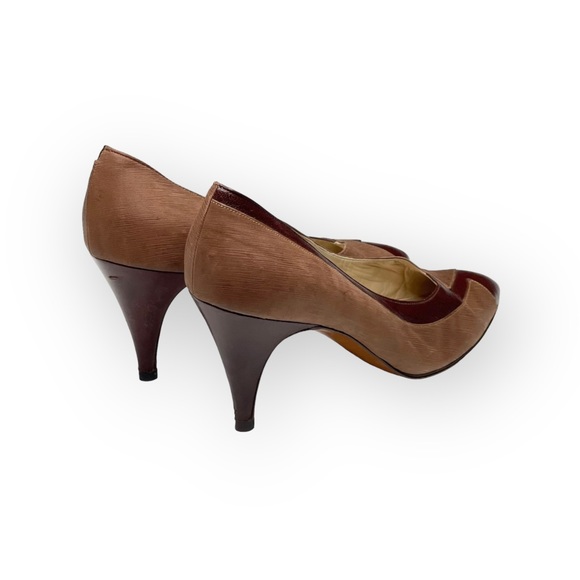 Vintage 70’s: Saint Claire ⊛ Italy Soft Glove Leather Pumps ⊛ Dusty Rose 2 Tone - Picture 2 of 16